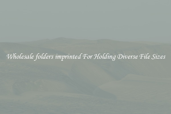 Wholesale folders imprinted For Holding Diverse File Sizes