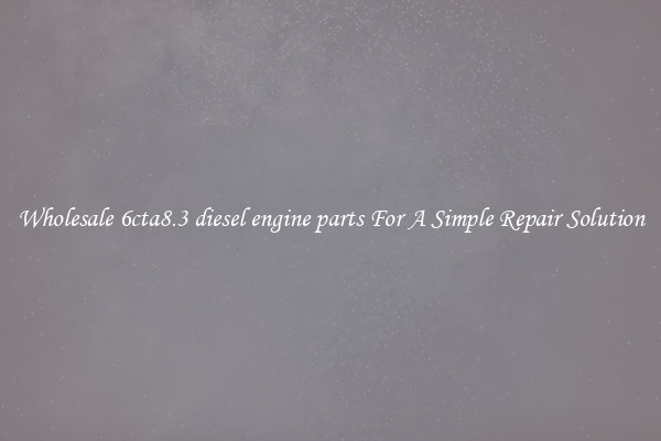 Wholesale 6cta8.3 diesel engine parts For A Simple Repair Solution