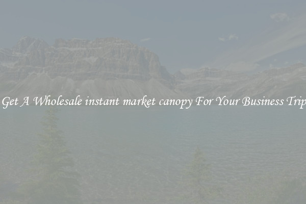 Get A Wholesale instant market canopy For Your Business Trip