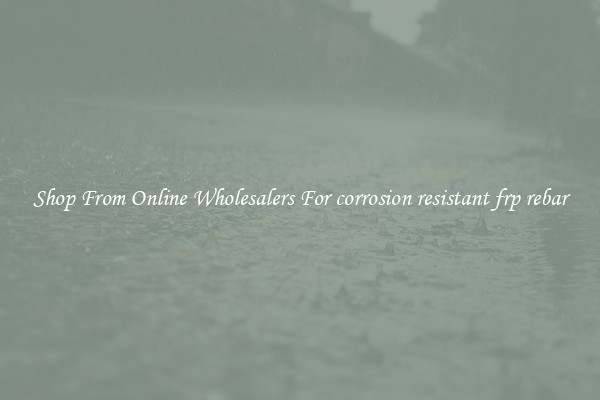 Shop From Online Wholesalers For corrosion resistant frp rebar