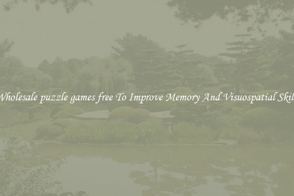 Wholesale puzzle games free To Improve Memory And Visuospatial Skills