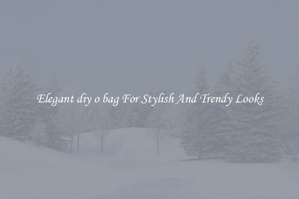 Elegant diy o bag For Stylish And Trendy Looks