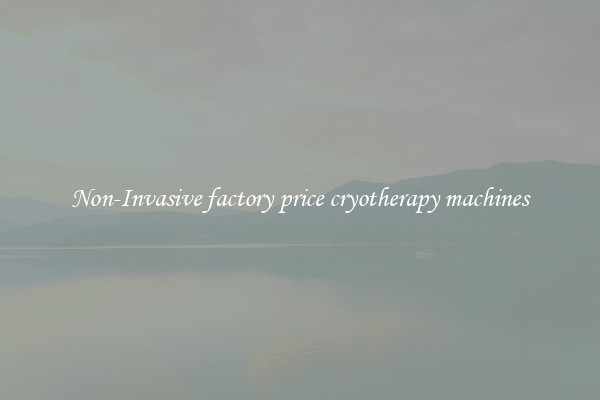 Non-Invasive factory price cryotherapy machines