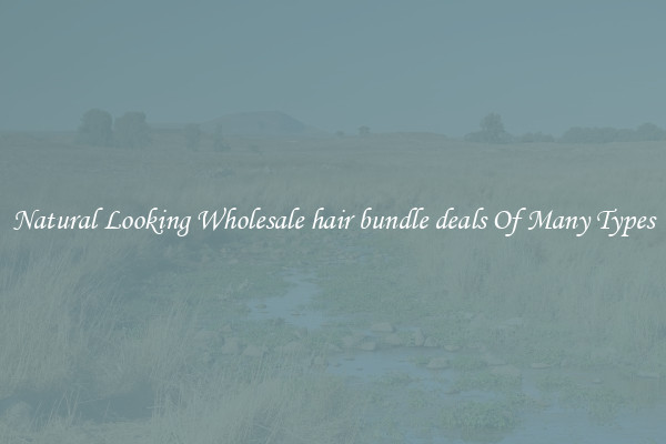 Natural Looking Wholesale hair bundle deals Of Many Types