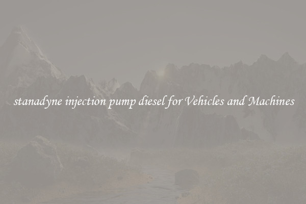 stanadyne injection pump diesel for Vehicles and Machines