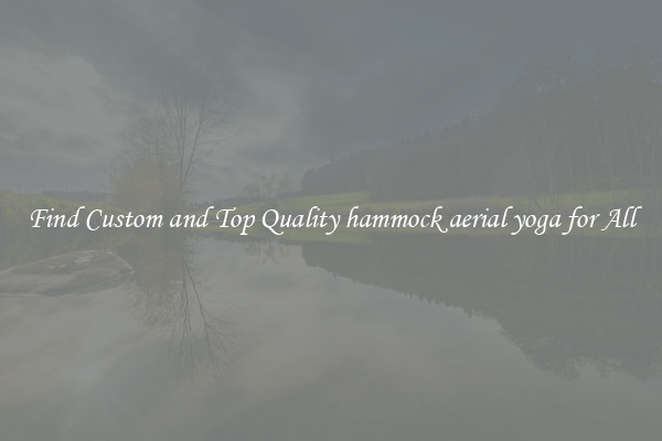 Find Custom and Top Quality hammock aerial yoga for All
