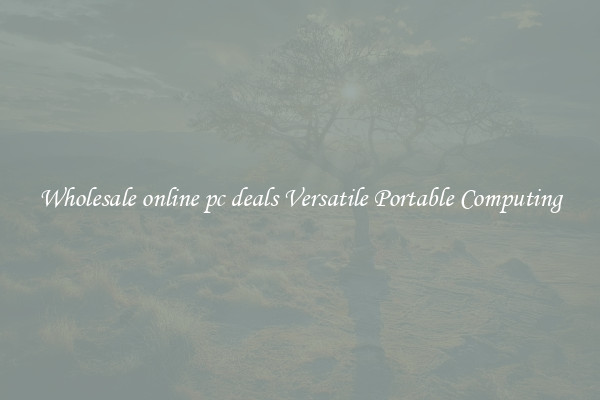 Wholesale online pc deals Versatile Portable Computing