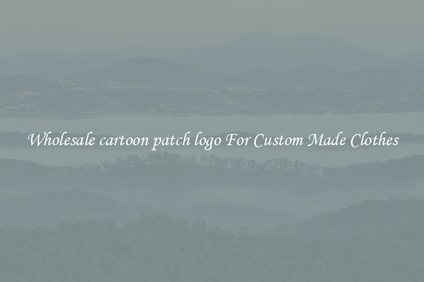Wholesale cartoon patch logo For Custom Made Clothes