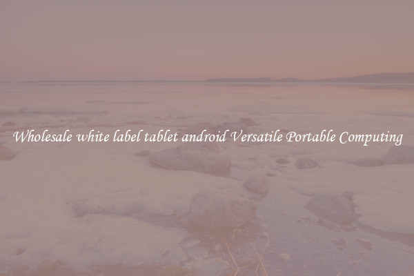 Wholesale white label tablet android Versatile Portable Computing