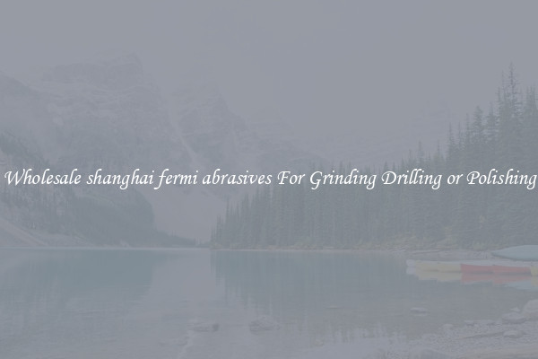 Wholesale shanghai fermi abrasives For Grinding Drilling or Polishing