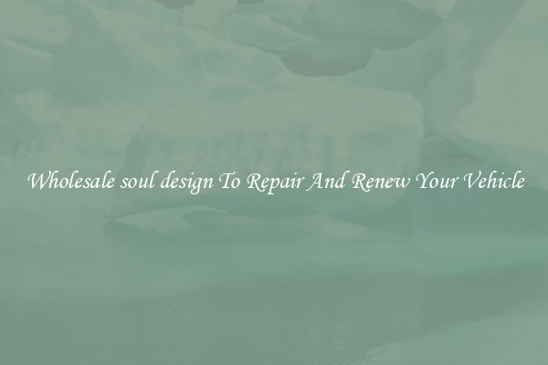 Wholesale soul design To Repair And Renew Your Vehicle