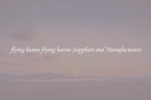 flying banne flying banne Suppliers and Manufacturers