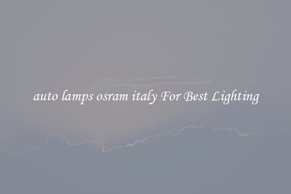 auto lamps osram italy For Best Lighting